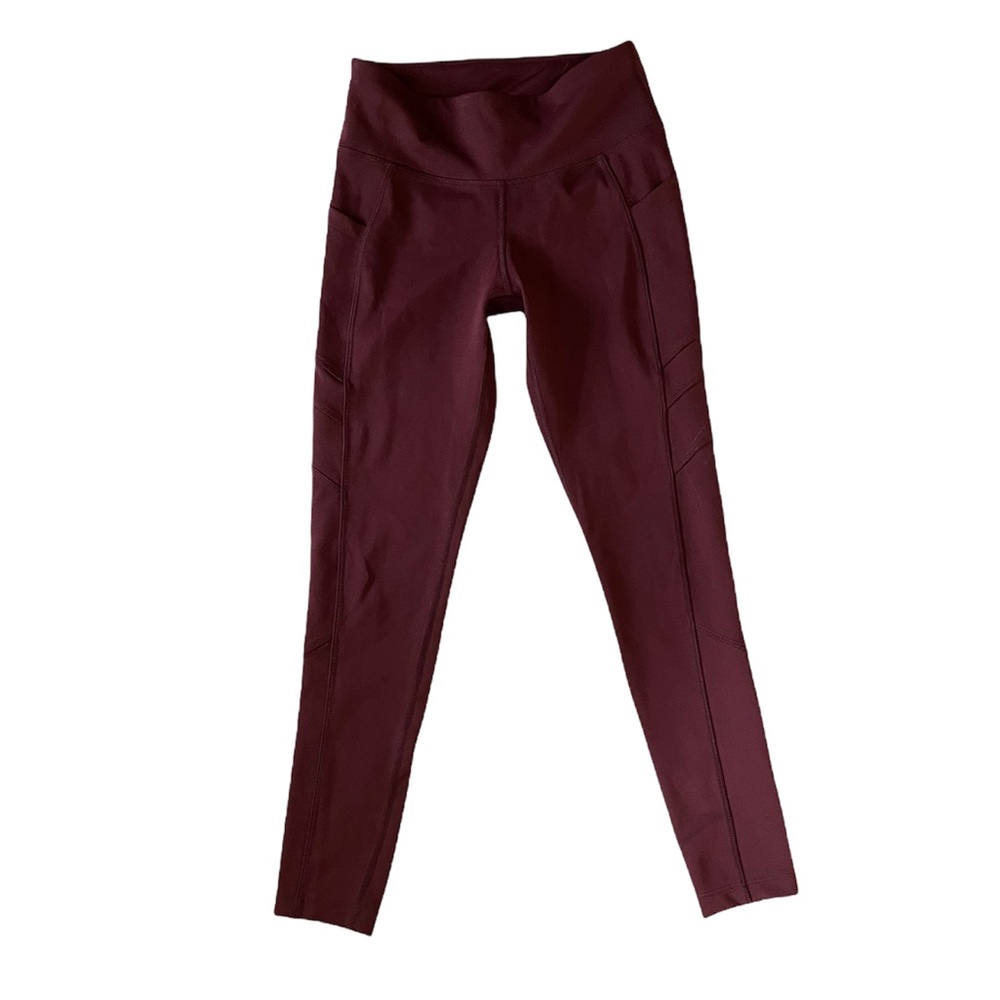 New Balance | Burgundy High Waist Leggings with Pockets S